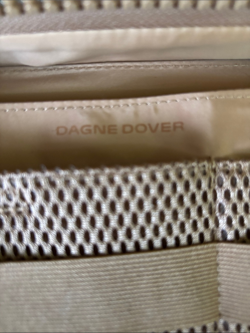 Dagne Dover Taupe Mesh-Front Travel Organizer - Picture 2 of 4